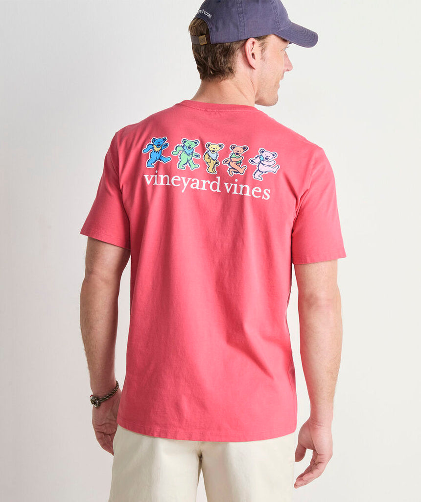 VIneyard Vines x Grateful Dead Dancing Bears Short-Sleeve Pocket Tee - Jetty Red