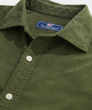Vineyard Vines Men's Corduroy Spread Collar Shirt - Cypress