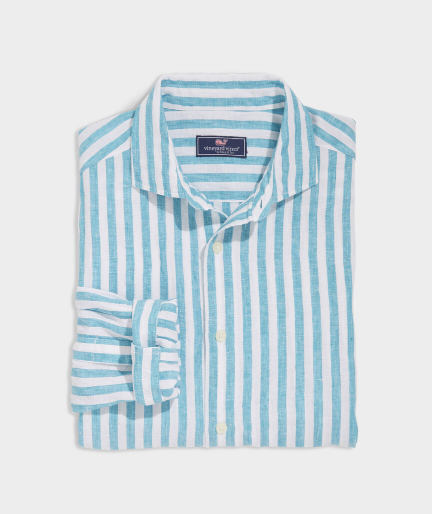 vineyard vines dress shirts Vineyard Vines Men's Linen Stripe Spread Collar Shirt