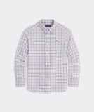 Vineyard Vines Men's Cotton Madras Plaid Shirt - Marshmallow Pld_46