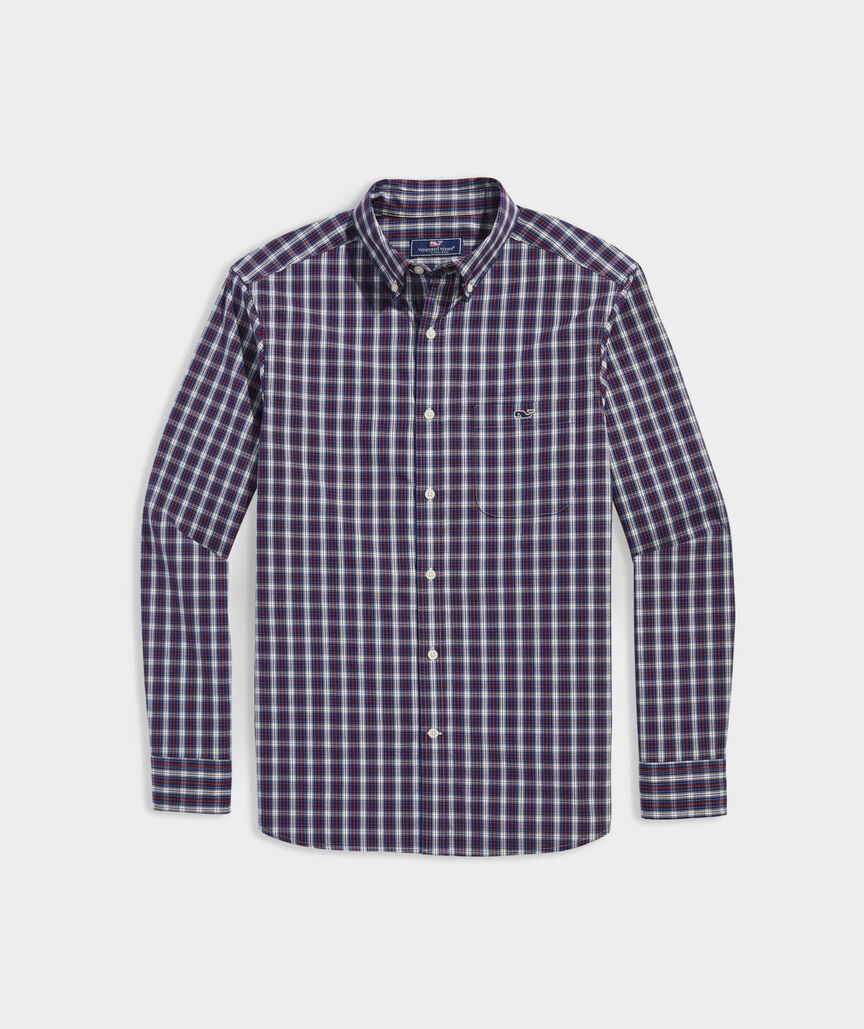 Vineyard Vines Men's Tartan Plaid Poplin Shirt, Medium, Cotton Vineyard Vines Men's Tartan Plaid Poplin Shirt, Medium, Cotton