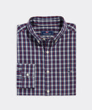 Vineyard Vines Men's Stretch Poplin Tartan Shirt - Crimson PLD