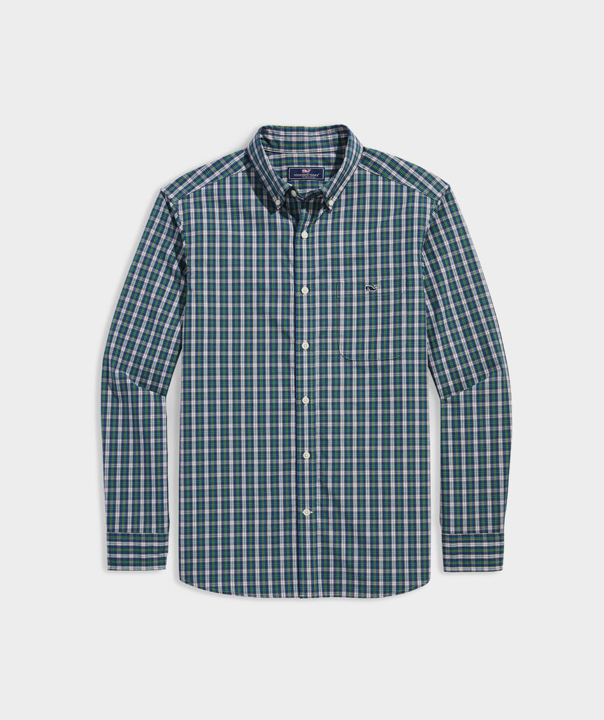 Vineyard Vines Men's Stretch Poplin Tartan Shirt - Sea Swell PLD Sea Swell PLD / X-Large Vineyard Vines Men's Stretch Poplin Tartan Shirt - Sea Swell PLD Sea Swell PLD / X-Large