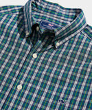 Vineyard Vines Men's Stretch Poplin Tartan Shirt - Sea Swell PLD