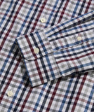 Vineyard Vines Men's Stretch Poplin Tattersall Shirt - Crimson