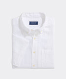 Vineyard Vines Men's Classic Fit Surfside Linen Short-Sleeve Shirt - White Cap