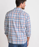 Vineyard Vines Men's Folly Beach Plaid Island Cotton Shirt - Peaches & Cream