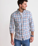 Vineyard Vines Men's Folly Beach Plaid Island Cotton Shirt - Peaches & Cream