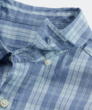 Vineyard Vines Men's Carysfort Plaid Performance Sundown Shirt - Del Mar Blue