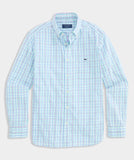Vineyard Vines Men's Classic Fit Lorelai Plaid Perfect Wash Shirt - Mangrove Mint