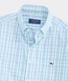 Vineyard Vines Men's Classic Fit Lorelai Plaid Perfect Wash Shirt - Mangrove Mint