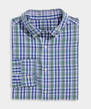 Vineyard Vines Men's Performance Cotton Plaid Audubon Shirt - Olive Dusk