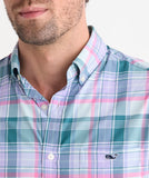Vineyard Vines Men's Plaid Performance Featherweight Shirt - Lowcountry Loden