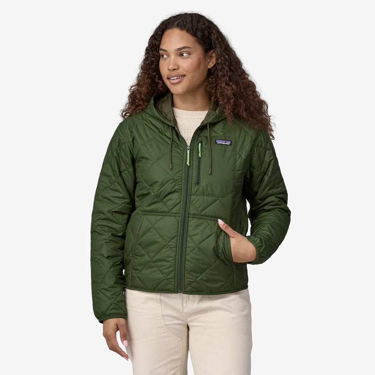 Patagonia Women's Diamond Quilted Bomber Hoody Torrey Pine Green