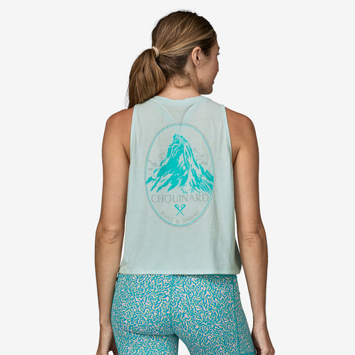 Patagonia Women's Capilene® Cool Trail Cropped Tank Top - Chouinard Crest: Wispy Green