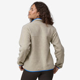 Patagonia Women's Lightweight Synchilla® Snap-T® Fleece Pullover - Oatmeal Heather w/Vessel Blue