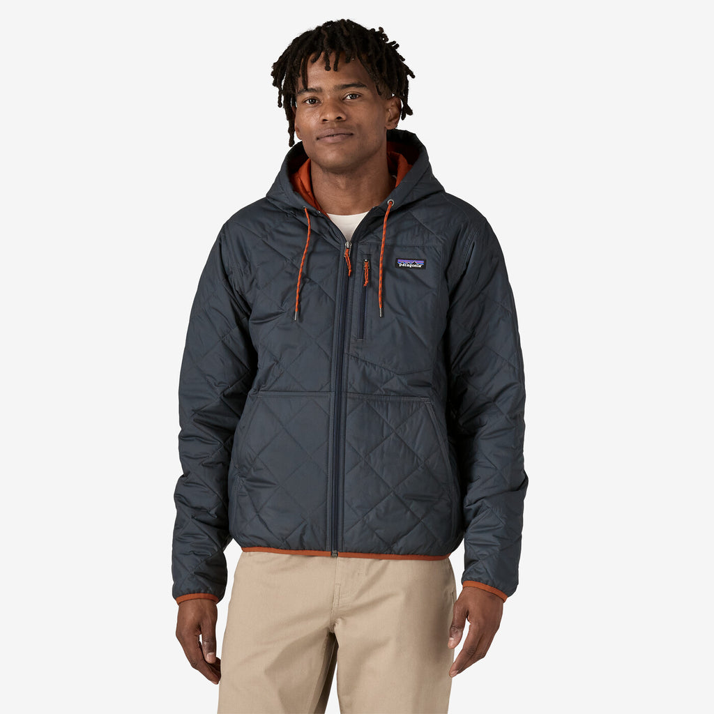 Patagonia Men's Diamond Quilted Bomber Hoody - Smolder Blue