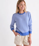 Vineyard Vines Women's Katie Cotton Rollneck Sweater - Stripe Breaker Blue