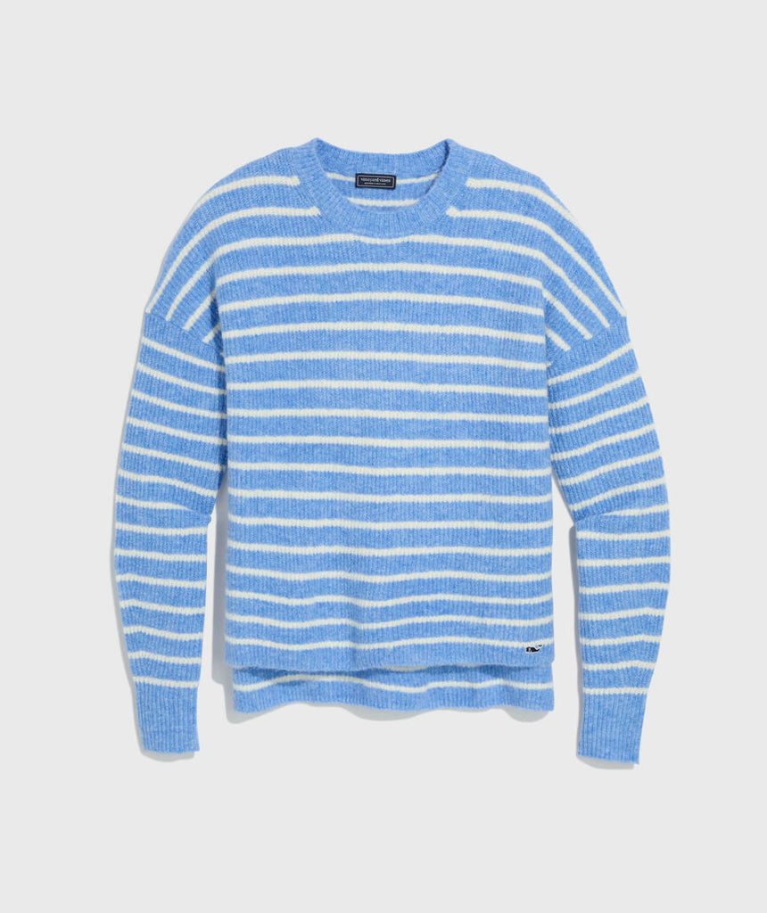 Vineyard Vines Women's Crewneck Sweater - Ida Stripe Blue