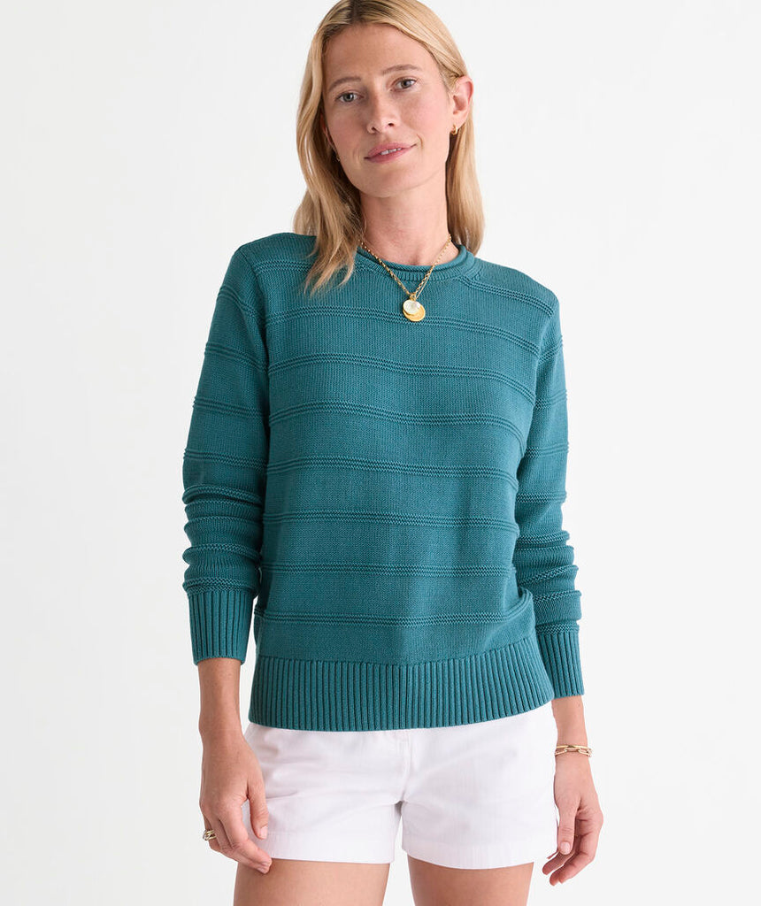Vineyard Vines Women's Katie Cotton Roll Neck Sweater - Low Country Loden