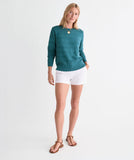 Vineyard Vines Women's Katie Cotton Roll Neck Sweater - Low Country Loden