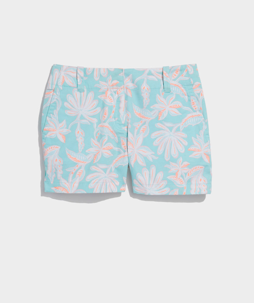 Vineyard Vines Women's 3 1/2 Inch Printed Every Day Shorts - Cay Floral - Island Paradise