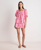 Vineyard Vines Women's Nori Smocked Shorts - Red/White Gingham
