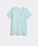 Vineyard Vines Women's Pima Cotton V-Neck Tee - Aqua Haze