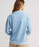 Vineyard Vines Women's Striped Polo Popover Sweatshirt - Ice Water