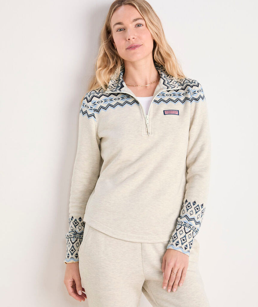 Vineyard Vines Women's Dreamcloth® Fair Isle Relaxed Shep Shirt® - Festive Fairisle NN