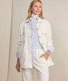 Vineyard Vines Women's Harbor Fleece Shirt Jacket - Marshmallow