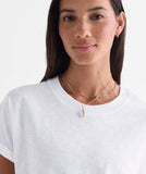 Vineyard Vines Women's Slub Jersey Pullover Tee - White Cap