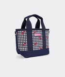 Vineyard Vines Embroidered Mini Heritage Tote - Gingham Lobster