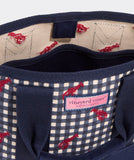 Vineyard Vines Embroidered Mini Heritage Tote - Gingham Lobster