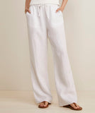 Vineyard Vines Women's Tie-Waist Linen Pants - White Cap