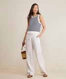 Vineyard Vines Women's Tie-Waist Linen Pants - White Cap