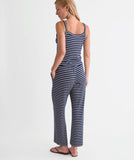 Vineyard Vines Women's Dreamy Jersey Pant - Stripe Nautical Navy
