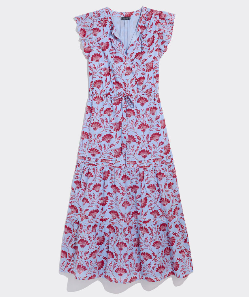 Vineyard Vines Women's Abigail Floral Tie Waist Cotton Voile Dress - Purple - Casual dresses Vineyard Vines Women's Abigail Floral Tie Waist Cotton Voile Dress - Purple - Casual dresses
