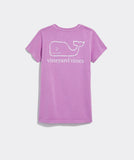 Vineyard Vines Women's Garment Dyed Vintage Whale Short-Sleeve Pocket Tee - Violet