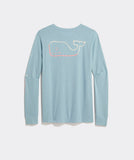 Vineyard Vines Women's Burgee Whale Long-Sleeve Dunes Tee - Seacliff Blue Hth