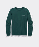 Vineyard Vines Women's Sleigh Dogs Long-Sleeve Pocket Tee - Charleston Green