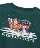 Vineyard Vines Women's Sleigh Dogs Long-Sleeve Pocket Tee - Charleston Green