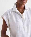 Vineyard Vines Women's Margo Gauze Top - White Cap