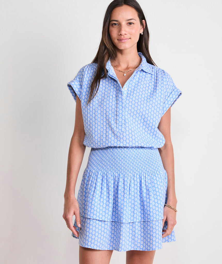 Vineyard Vines Women's Margo Gauze Top - Seaweed Serendipity