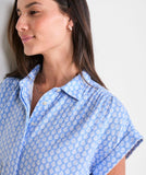Vineyard Vines Women's Margo Gauze Top - Seaweed Serendipity