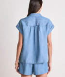 Vineyard Vines Women's Margo Chambray Top - Blue Mirage