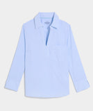 Vineyard Vines Women's Savannah Popover Harbor Top - Seersucker Jake Blue