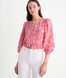 Vineyard Vines Women's Nora Pintuck Top - Block Print Toucan