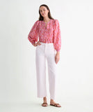 Vineyard Vines Women's Nora Pintuck Top - Block Print Toucan