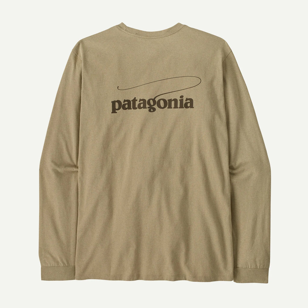 Patagonia Men's Long-Sleeve Casting Logo Responsibili-Tee® - Pumice